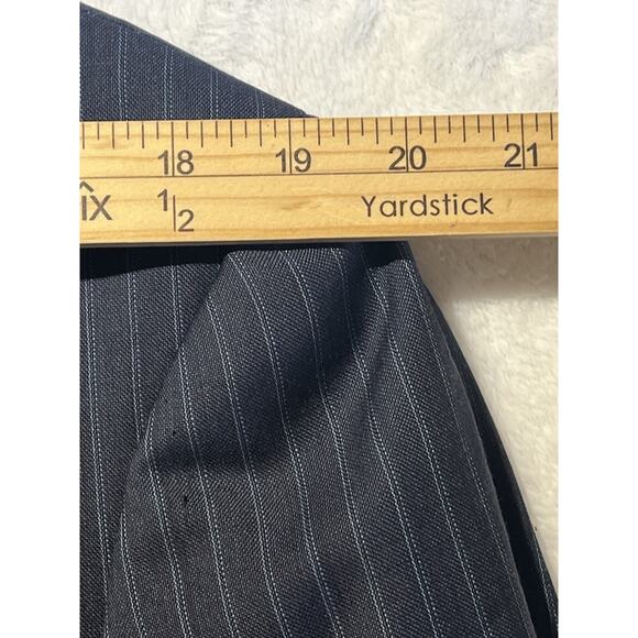 Burberry London 42R Navy Royal Cobalt Blue Multi-Stripe Designer Blazer Jacket - Picture 9 of 15